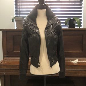 Biker Style Vegan Leather Jacket